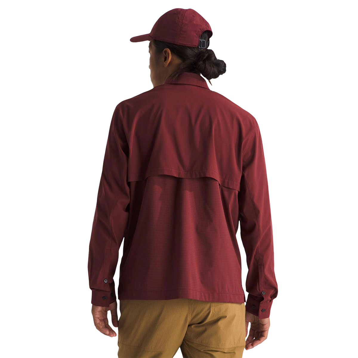 Camisa Lightrange Hike para hombre color vino