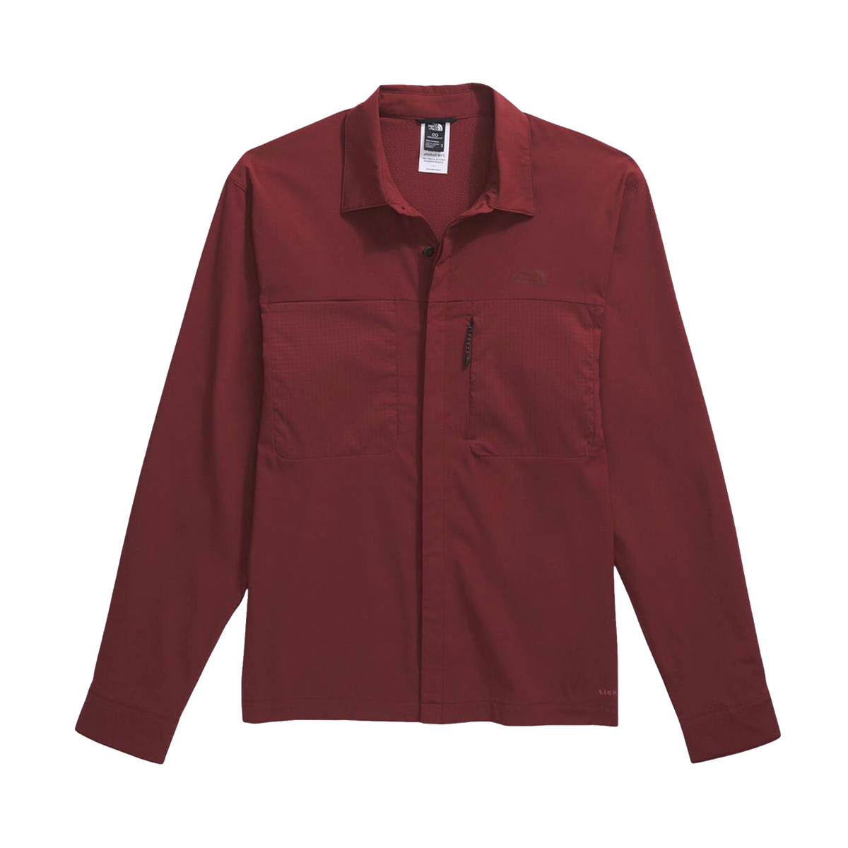 Camisa Lightrange Hike para hombre color vino