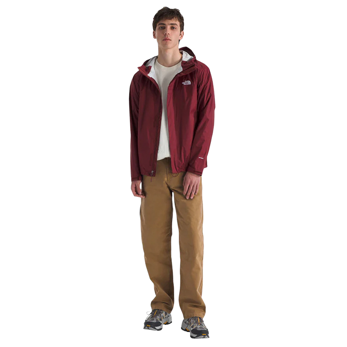 Chaqueta impermeable Venture 2 para hombre color vino