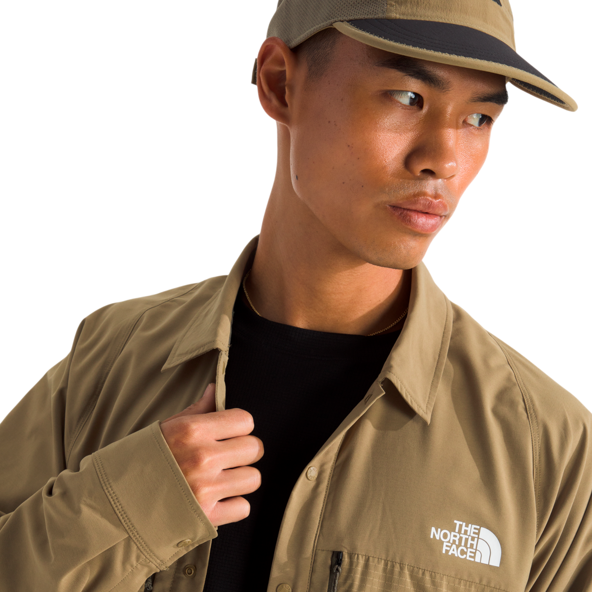 Camisa Trail para hombre color taupe