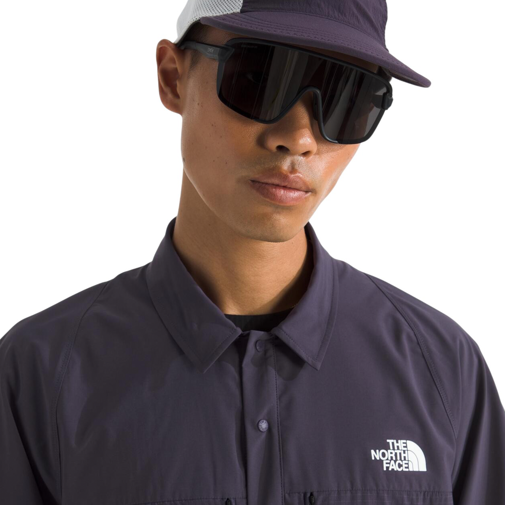 Camisa Trail Lightrange Ss para hombre color morado