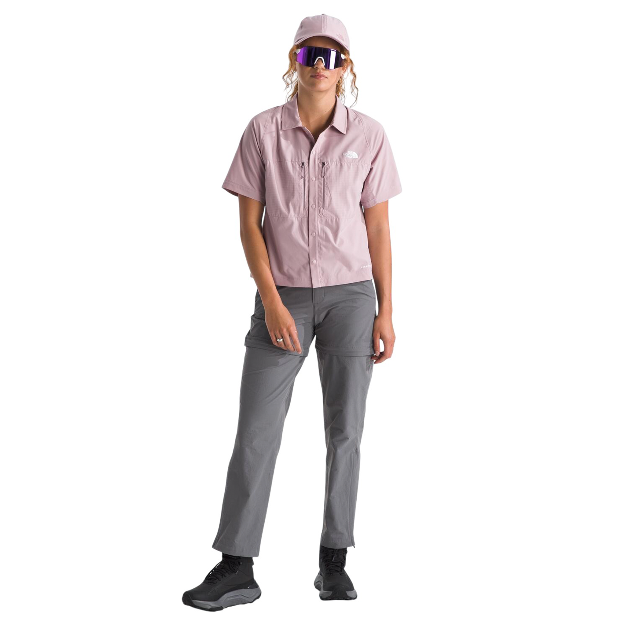 Camisa Trail Lightrange Ss para mujer color rosado