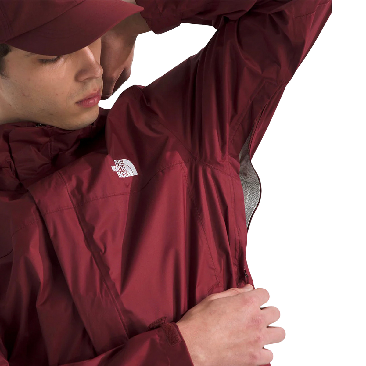 Chaqueta impermeable Venture 2 para hombre color vino