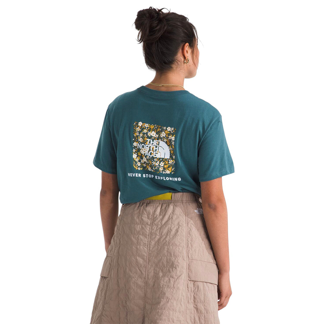 Camiseta Ss Floral Nse para mujer color azul