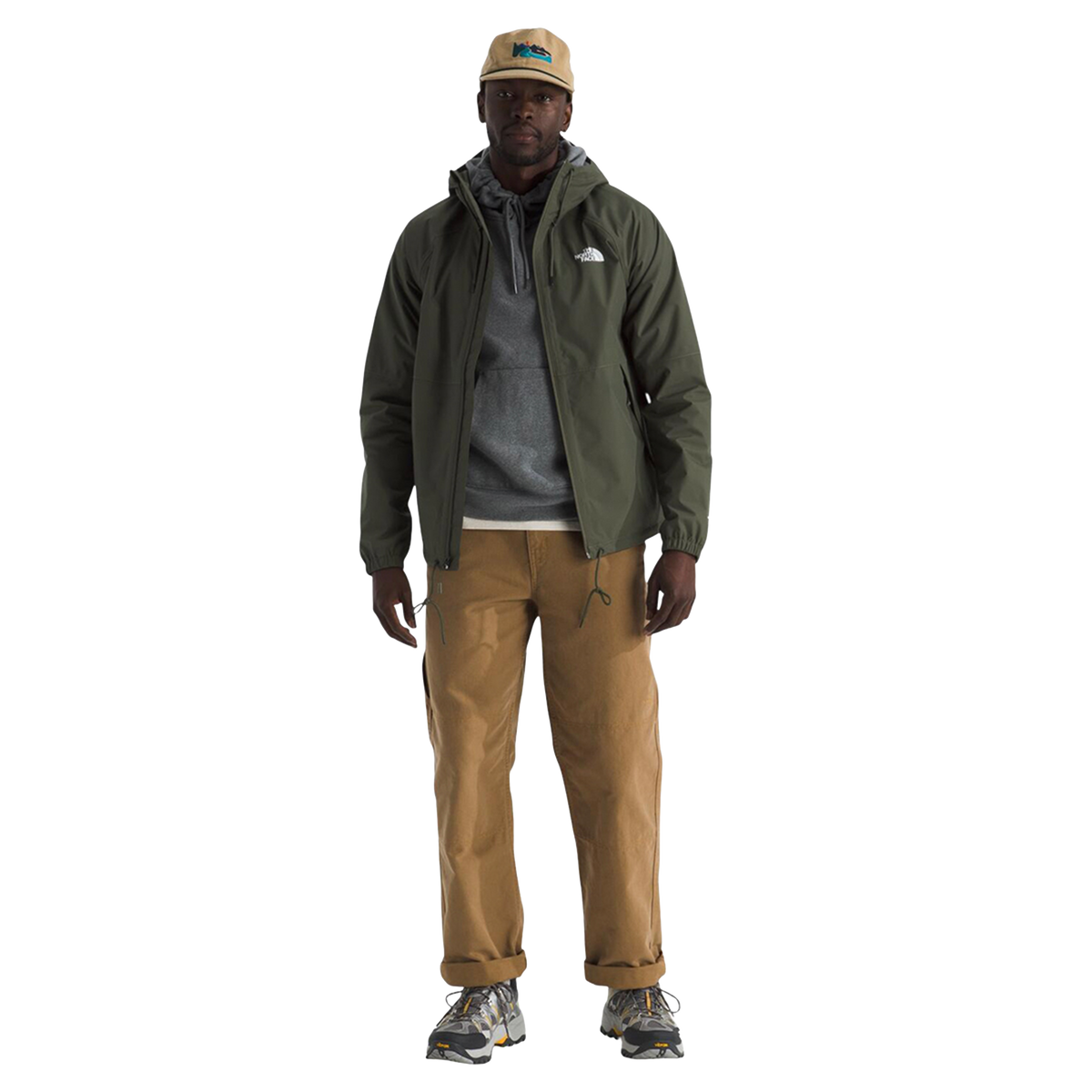 Chaqueta impermeable Antora Rain para hombre color olivo